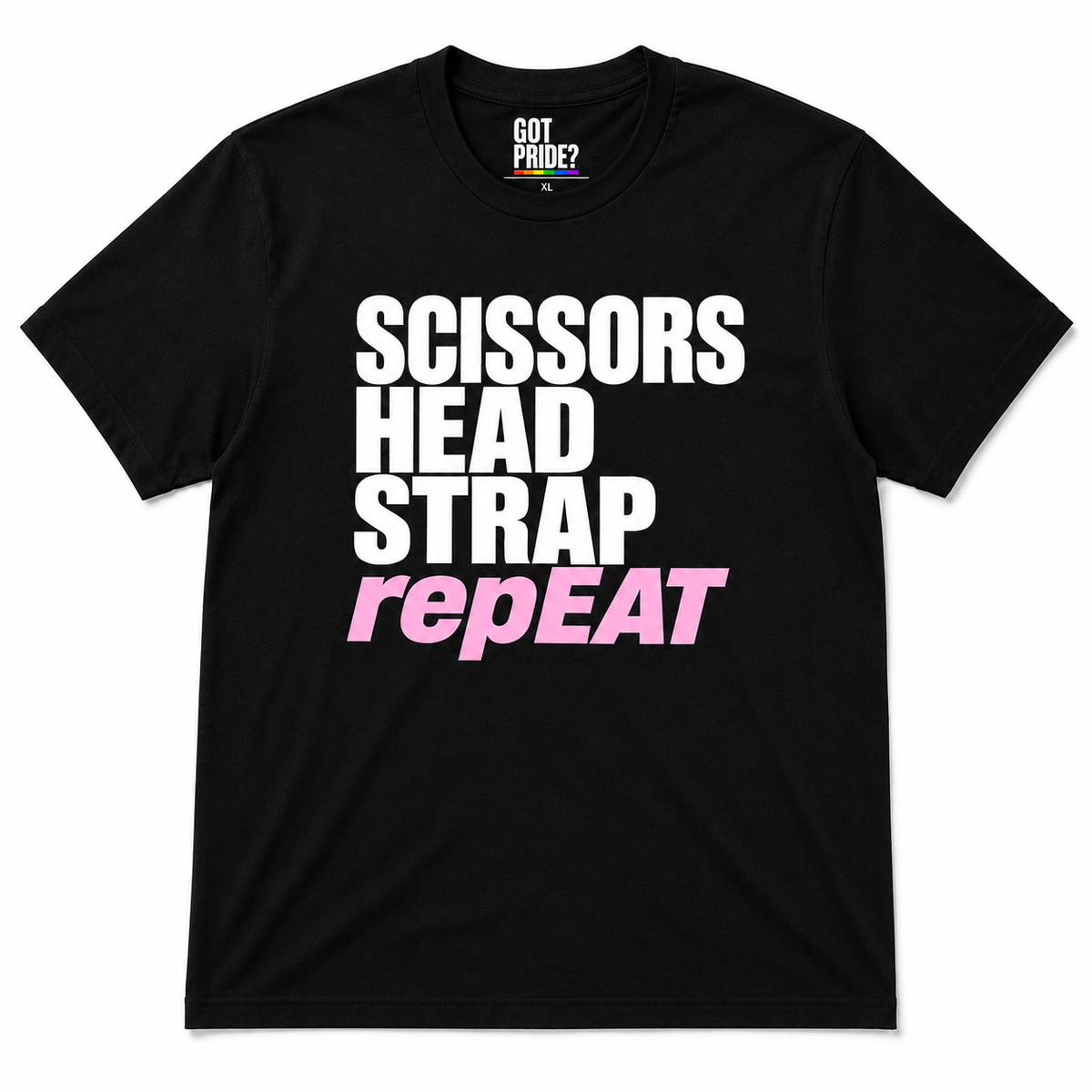 Scissors. Head. Strap. repEAT Tee
